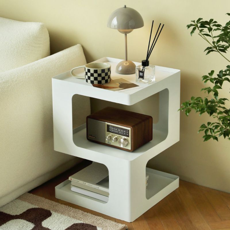 Modern Block Accent Side Table with Storage Square Living Room Corner Table Clearhalo 'Coffee & Accent Tables' 'End & Side Tables' 'end_side_tables' 'furn' 'furn_end_side_tables' 'Furniture' 'Living Room Furniture' 1200x1200_9a147f66-211e-4ee9-8150-db830f319e11