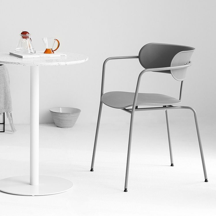 Silla de comedor contemporánea silla de acento de comedor de plástico para casa
