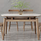Home Dinner Room Kitchen Table Stone Extendable Dining Table