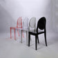 Nordic Open Back Side Chair Plastic Indoor Armless Chair for Dining Room Bedroom
