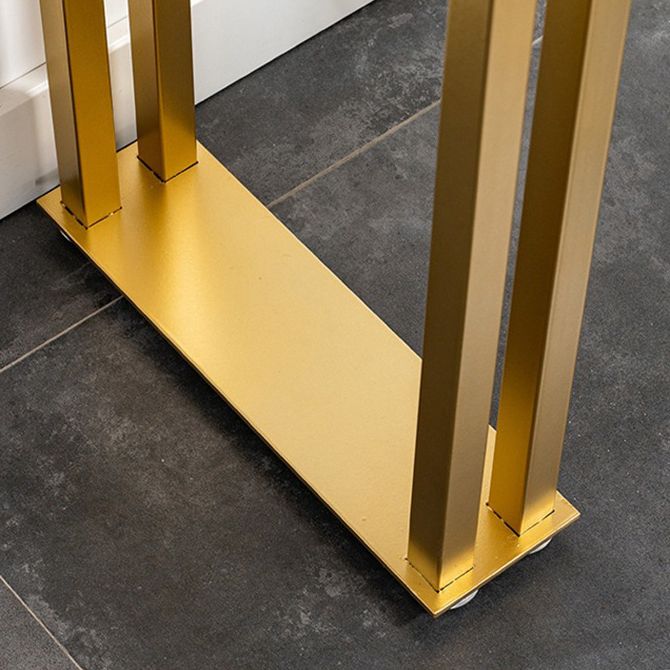 Bartisch aus gesintertem Stein, moderner Esstisch, Bartisch mit Gold- und Metallbasis