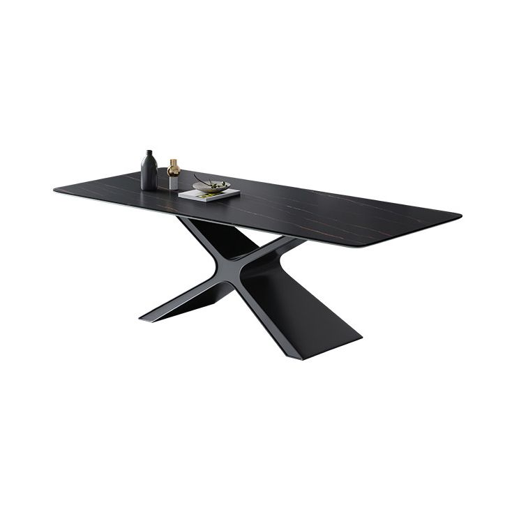 Minimalist Sintered Stone Dining Room Set Standard Height with Black Base Dining Set Clearhalo 'Dining Room Sets' 'Dining Tables & Seating' 'dining_room_set' 'furn' 'furn_dining_room_set' 'Furniture' 'furniture_dining_room_set' 'Kitchen & Dining Furniture' 'kitchen&dining_furn' 'kitchen' 1200x1200_9a160fe7-da1f-41c6-90b7-b84f2986dfc7