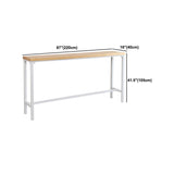 Rectangle de table de bar à bois massif rectangle Ensemble de comptoir 1/5 pièces avec tabourets blancs