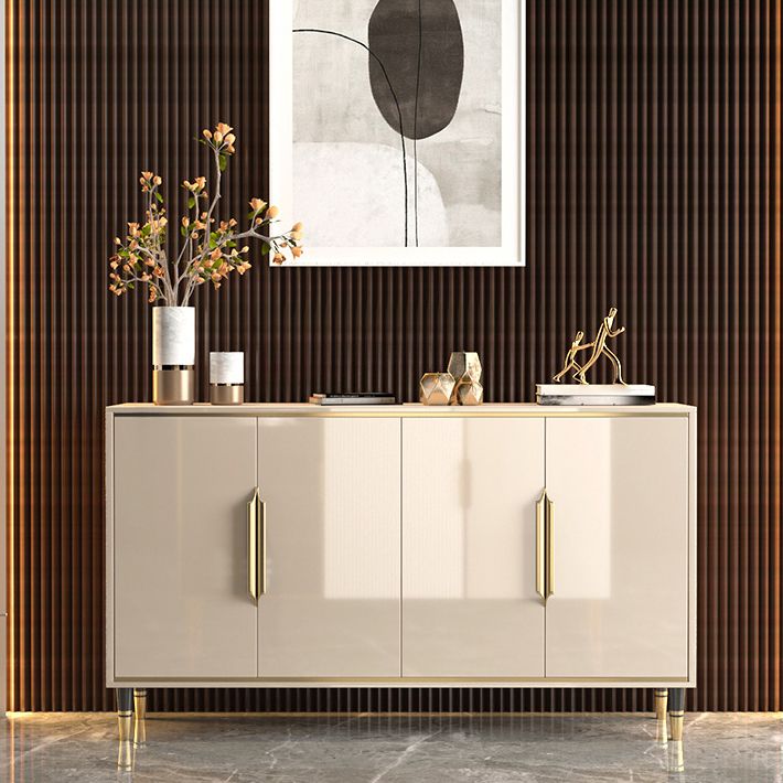 Glam Stone Sideboard Dining Kitchen Room Adjustable Shelves Sideboard Clearhalo 'buffet_sideboard' 'Buffets & Sideboards' 'furn' 'furn_buffet_sideboard' 'Furniture' 'Kitchen & Dining Furniture' 1200x1200_9a18bec4-ddd7-4d0f-b9e6-f3397b252470