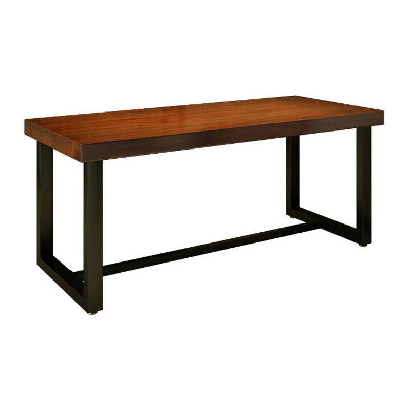 Industrial Dinning Table with Wood Rectangle Dining Table for Kitchen Clearhalo 'Dining Tables & Seating' 'Dining Tables' 'dining_table' 'furn' 'furn_dining_table' 'Furniture' 'Kitchen & Dining Furniture' 1200x1200_9a1b2603-e9d0-4733-bc12-560698eceb31