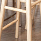 Solid Wood Armless Bar Chair Modern Backless Footrest Bar Stool