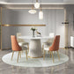 1/3/4/7 Pcs Metal Modern Dining Room Set with Round Table and Metal Base Dining Set Clearhalo 'Dining Room Sets' 'Dining Tables & Seating' 'dining_room_set' 'furn' 'furn_dining_room_set' 'Furniture' 'furniture_dining_room_set' 'Kitchen & Dining Furniture' 'kitchen&dining_furn' 'kitchen' 1200x1200_9a1db8bf-621e-442e-9c00-4fa488693842