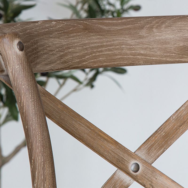 Taburete de bar Bristol contemporáneo de madera de roble con asiento y reposapiés de madera