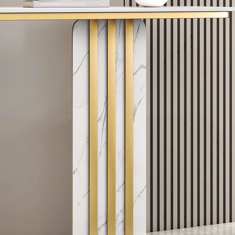 Console rettangolare in pietra glam Tabella 1 tavola finale, altezza 31,5 "