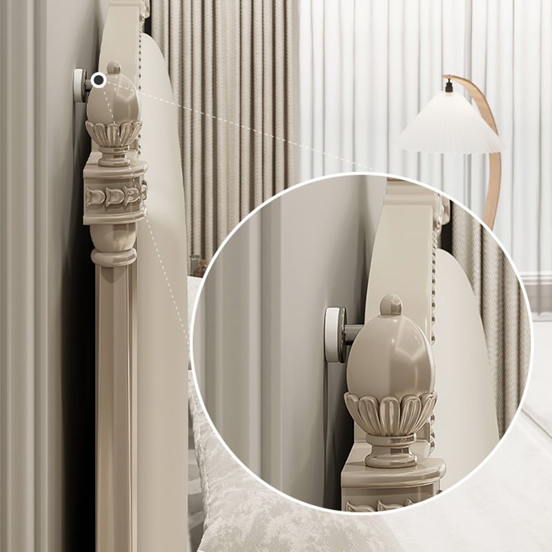 Echt lederen gestoffeerd standaardbed 63 "H paneelbed met opslag van lift omhoog