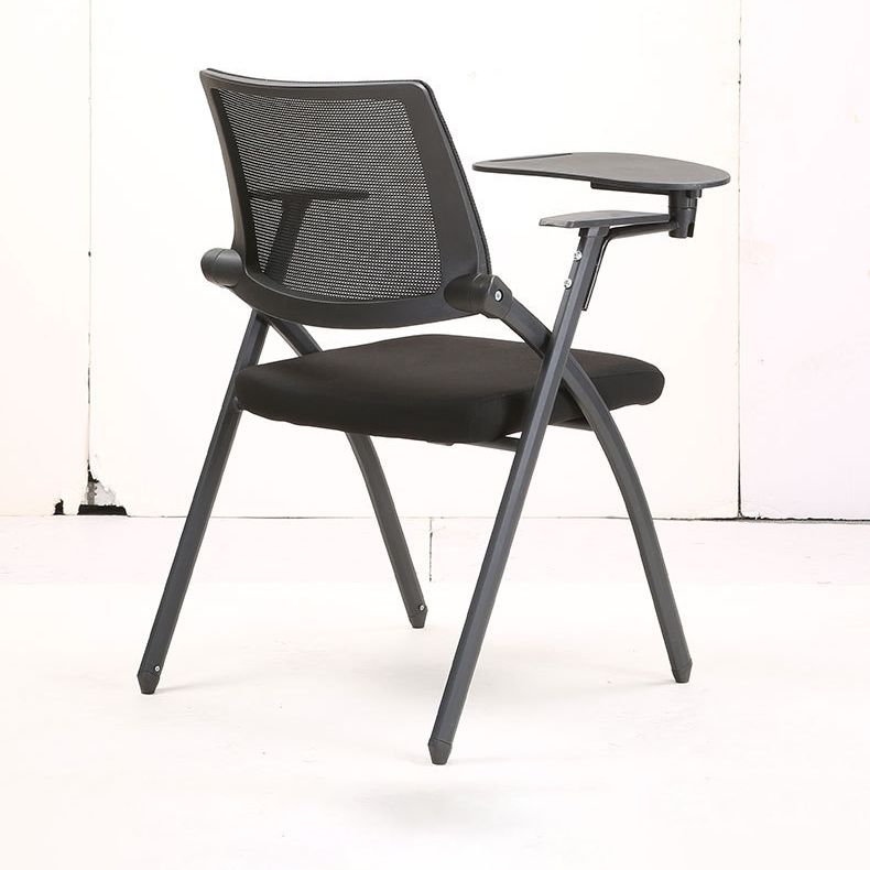 Contemporary Desk Chair Black Fixed Arms Low Back Office Chair Clearhalo 'furn' 'furn_office_chair' 'Furniture' 'Office Chairs' 'Office Furniture' 'office_chair' 1200x1200_9a20c6ed-a1c8-46aa-9b7e-c34274e51720