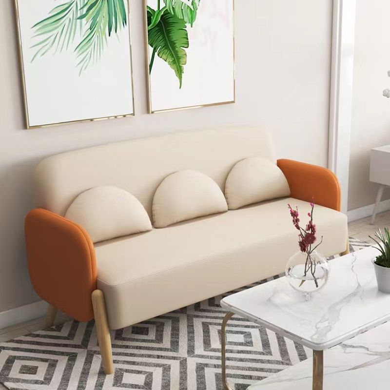 Divano standard con schiena stretta contemporanea Fucice in pelle quadrata di divano a braccio quadrato