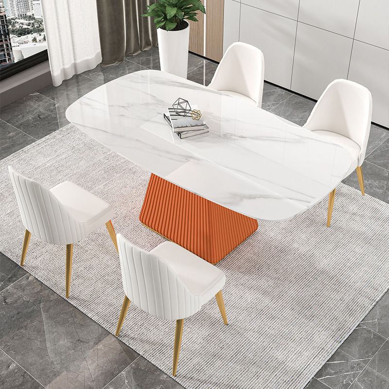 Nordic 1/2/5/7 Pieces White Dining Set Sintered Stone Dining Furniture Set /Separate Items Clearhalo 'Dining Room Sets' 'Dining Tables & Seating' 'dining_room_set' 'furn' 'furn_dining_room_set' 'Furniture' 'furniture_dining_room_set' 'Kitchen & Dining Furniture' 'kitchen&dining_furn' 'kitchen' 1200x1200_9a21dfd3-26fa-4d4d-9718-7cefd46f7b4b