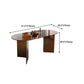 Oval Glass Dining Table Simplicity Double Pedestal Table for Dining Room Clearhalo 'Dining Tables & Seating' 'Dining Tables' 'dining_table' 'furn' 'furn_dining_table' 'Furniture' 'Kitchen & Dining Furniture' 1200x1200_9a21fa1f-7578-4e97-9284-0bfa297d4fd5
