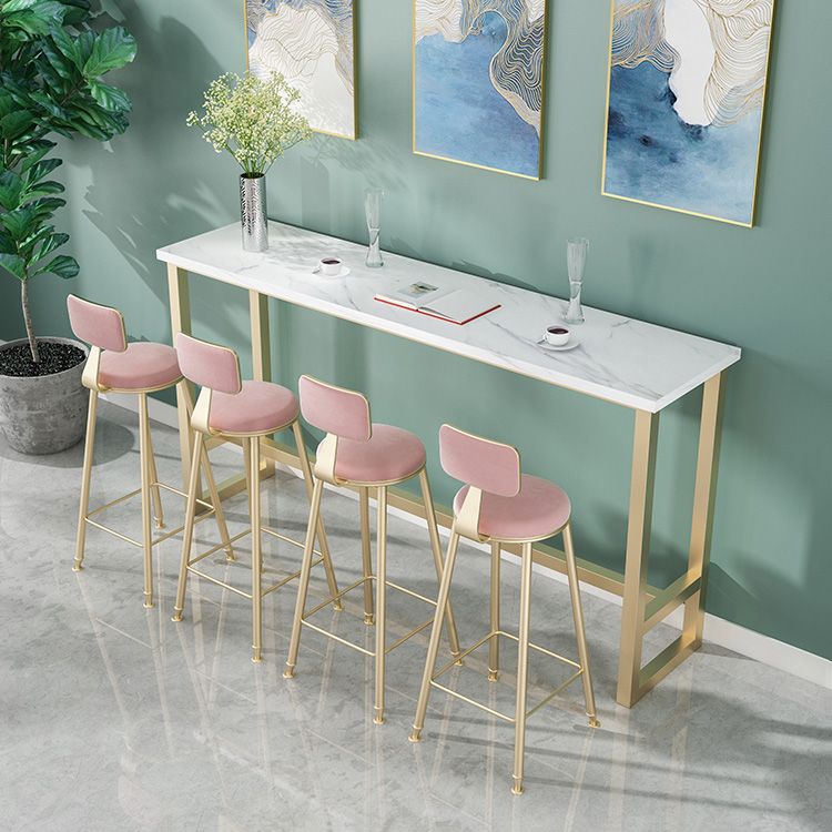 1/2/5 pezzi tavolo da barra di ferro moderno set rettangolo in legno ingegnerizzato set con poggiapiedi