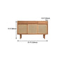 Rattan Doors Cupboard Glam Style Wood Kitchen Sideboard for Dining Room Clearhalo 'buffet_sideboard' 'Buffets & Sideboards' 'furn' 'furn_buffet_sideboard' 'Furniture' 'Kitchen & Dining Furniture' 1200x1200_9a22b9b9-b4a0-4e62-b951-b2fe28f4e247