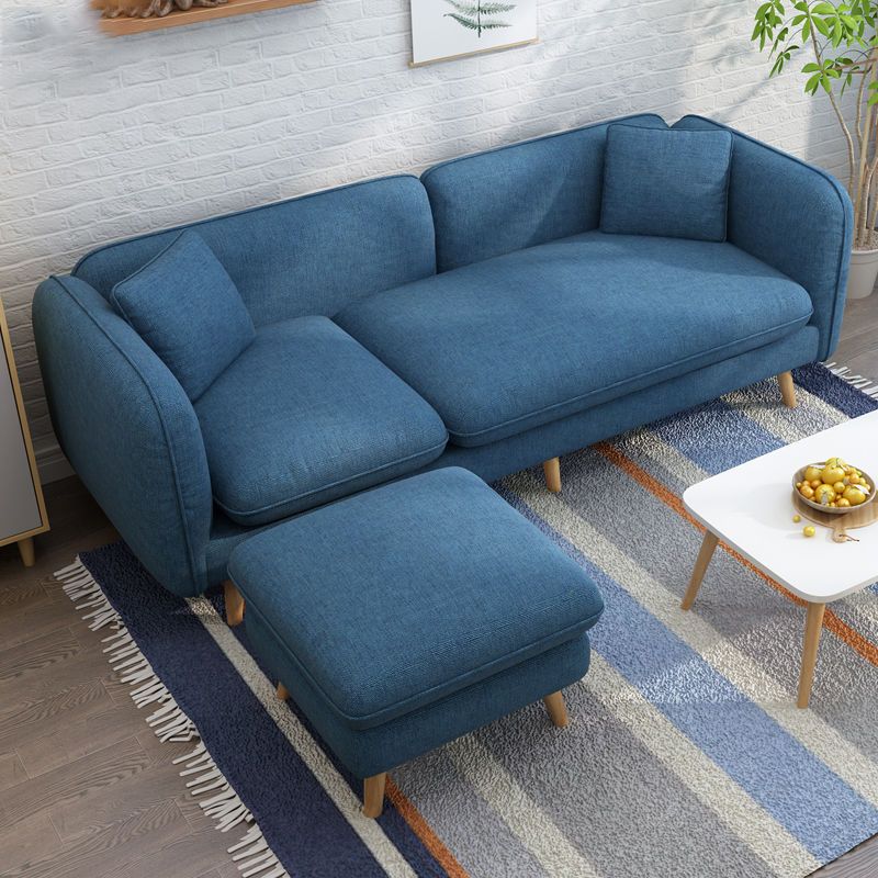 Tight Back Linen Blend Sofa Slipcovered Sectional with Straight Arm for Living Room Clearhalo 'furn' 'furn_sectionals' 'Furniture' 'furniture_sectionals' 'Living Room Furniture' 'Sectionals' 1200x1200_9a23190b-42dd-4cc4-b097-d2e1bb506498