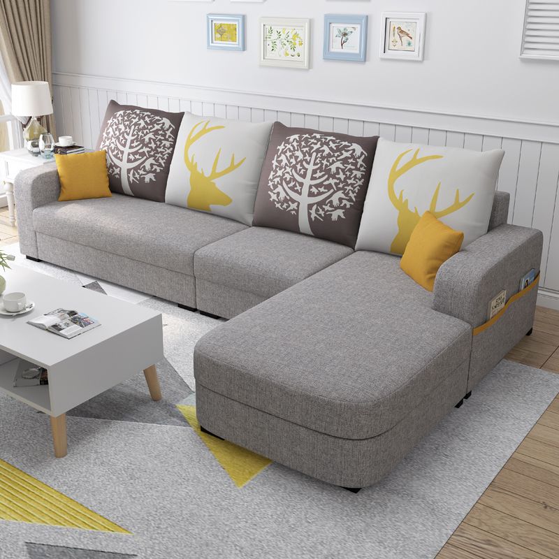 110.24"D x 62.99"W x 33.86"H Casual Removable Cushions Sectionals,Square Arm Clearhalo 'furn' 'furn_sectionals' 'Furniture' 'furniture_sectionals' 'kitchen' 'kitchen_sectionals' 'Living Room Furniture' 'Sectionals' 1200x1200_9a23d680-f558-48a8-b080-1f603b694799