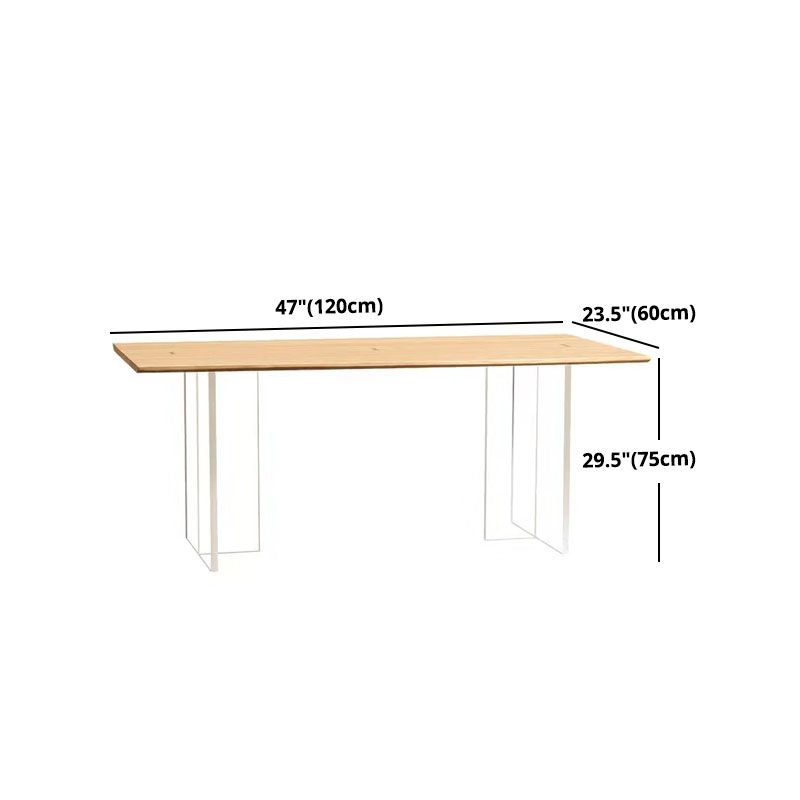 Mesa de comedor de estilo moderno Mesa marrón rectangular para cocina en casa