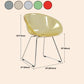 Contemporary Style Arm Chair Plastic Dining Chair with Metal Base for Dining Room