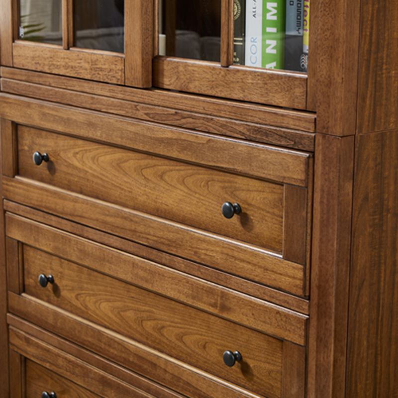 Librure de style moderne a fermé la bibliothèque en bois standard pour salle d'étude