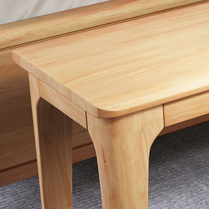 Contemporary Rubber Wood Bench Rectangle 14"Wide Accent Bench with Squared Legs Clearhalo 'Benches' 'Chairs & Seating' 'furn' 'furn_benches' 'Furniture' 'Living Room Furniture' 1200x1200_9a26a51d-ccf2-45b0-8bc5-e36d818ca56b