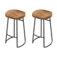 Brown Pine Wood 1/2/3 Pcs Bar Table Set with Wooden Stools for Home