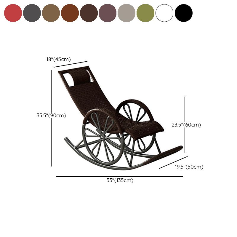 Rattan Modern Rocking Chair Woven Rope Rocker Chair in Black Clearhalo 'Chairs & Seating' 'furn' 'furn_rocking_chairs' 'Furniture' 'Living Room Furniture' 'Rocking Chairs' 'rocking_chairs' 1200x1200_9a2d0612-8257-4063-871e-8c52cb575e25