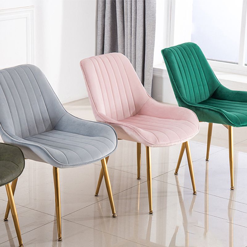 Nordic Metal Dining Room Armless Chairs Upholstered Dining Side Chair for Restaurant Clearhalo ' kitchen&dining_furn' 'Dining Chairs' 'Dining Tables & Seating' 'dining_chair' 'furn' 'furn_dining_chair' 'Furniture' 'furniture_dining_chair' 'Kitchen & Dining Furniture' 'kitchen' 1200x1200_9a2e06ac-b9f4-4cb9-9bd0-44653dda379d