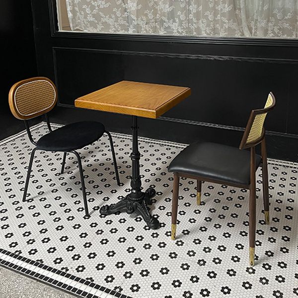 Industrial Solid Wood Dining Table Square Table with Metal Pedestal Base Clearhalo ' dining_table' 'Dining Tables & Seating' 'Dining Tables' 'furn' 'furn_dining_table' 'Furniture' 'furniture_dining_table' 'Kitchen & Dining Furniture' 'kitchen&dining_furn' 'kitchen' 'kitchen_dining_table' 1200x1200_9a2fc579-aae0-480b-88f6-6e2e562c2a47