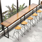 Modern 1/4/7 Pieces Bar Table Set Rectangle Pine Wood Counter Table with Stools for Cafe Clearhalo 'Bar Furniture' 'furn' 'furn_home_bar_bar_sets' 'Furniture' 'Home Bars & Bar Sets' 'home_bar_bar_sets' 'Kitchen & Dining Furniture' 1200x1200_9a301fda-9810-4fac-a02a-78f402147de8