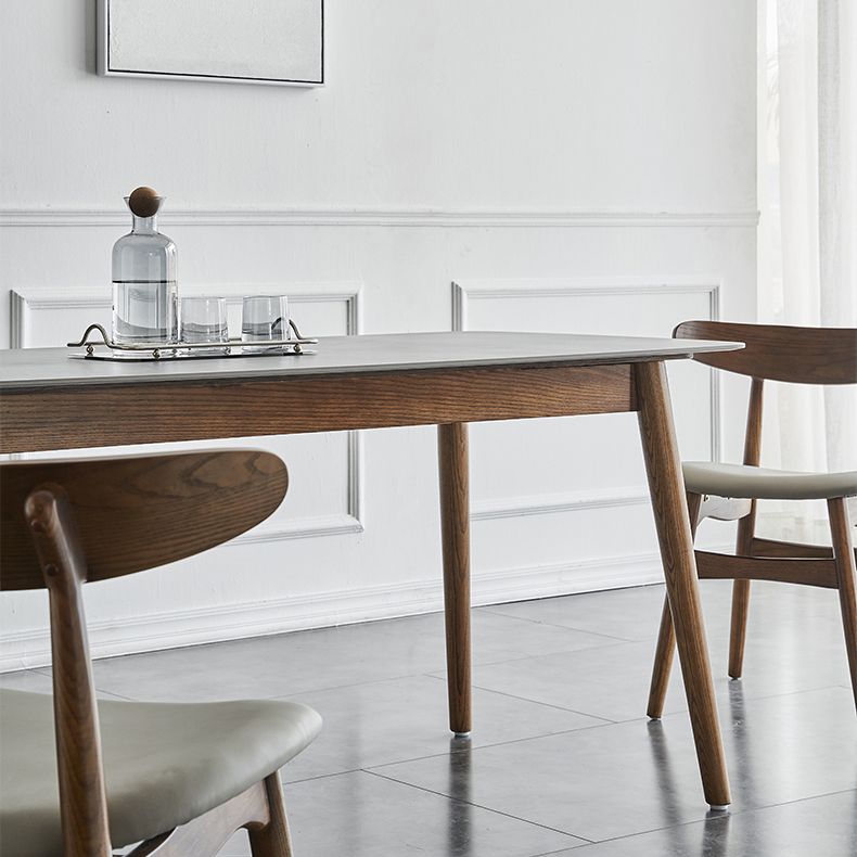 Solid Wood Mid-Century Modern Table Rectangle Sintered Stone Table Clearhalo ' dining_table' 'Dining Tables & Seating' 'Dining Tables' 'furn' 'furn_dining_table' 'Furniture' 'furniture_dining_table' 'Kitchen & Dining Furniture' 'kitchen&dining_furn' 'kitchen' 'kitchen_dining_table' 1200x1200_9a319386-d60f-48fd-a890-ace1e46f7d09