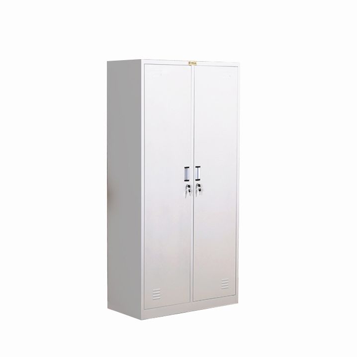 Hinged Metal Wardrobe Armoire Contemporary Grey Wardrobe Cabinet Clearhalo 'Armoires & Wardrobes' 'armoires_wardrobes' 'Bedroom Furniture' 'furn' 'furn_armoires_wardrobes' 'Furniture' 1200x1200_9a31de18-96eb-4780-b393-d40c8777f34b