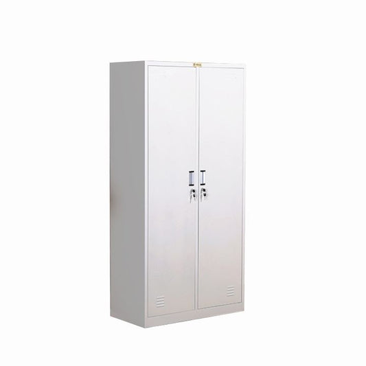Hinged Metal Wardrobe Armoire Contemporary Grey Wardrobe Cabinet Clearhalo 'Armoires & Wardrobes' 'armoires_wardrobes' 'Bedroom Furniture' 'furn' 'furn_armoires_wardrobes' 'Furniture' 1200x1200_9a31de18-96eb-4780-b393-d40c8777f34b