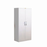 Hinged Metal Wardrobe Armoire Contemporary Grey Wardrobe Cabinet Clearhalo 'Armoires & Wardrobes' 'armoires_wardrobes' 'Bedroom Furniture' 'furn' 'furn_armoires_wardrobes' 'Furniture' 1200x1200_9a31de18-96eb-4780-b393-d40c8777f34b