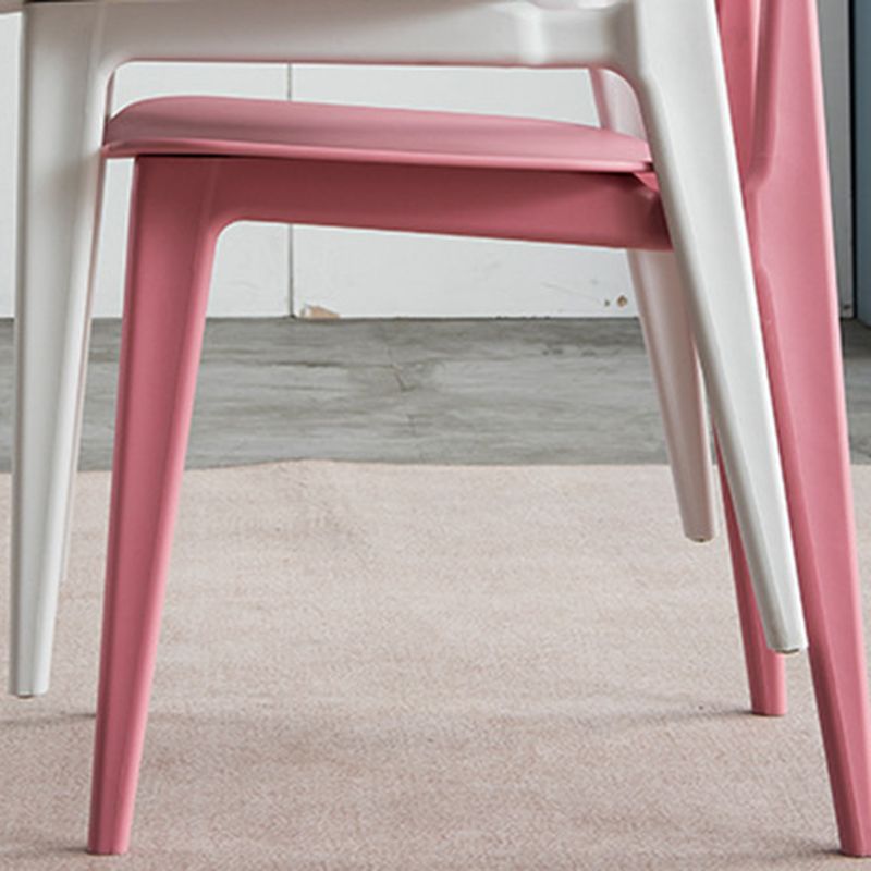 Kitchen Plastic Dining Armless Chair Stacking Dining Room Chair Clearhalo 'Dining Chairs' 'Dining Tables & Seating' 'dining_chair' 'furn' 'furn_dining_chair' 'Furniture' 'Kitchen & Dining Furniture' 1200x1200_9a31f5b3-1d32-4895-9ce8-e7870a55b00e