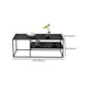 Black Finish Metal Rectangular Coffee Cocktail Table with Storage Shelf Clearhalo 'Coffee & Accent Tables' 'Coffee Tables' 'coffee_tables' 'furn' 'furn_coffee_tables' 'Furniture' 'Living Room Furniture' 1200x1200_9a33b848-5030-4f0b-8755-7449c7a58e0e