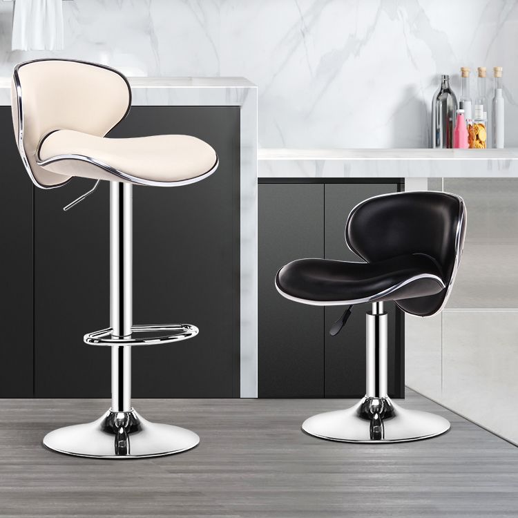 Swivel Modern PU Leather Bar Stools Adjustable Height Backrest Counter Chair Clearhalo 'Bar Furniture' 'Bar Stools' 'bar_stools' 'furn' 'furn_bar_stools' 'furniture_bar_stools' 'Kitchen & Dining Furniture' 'kitchen&dining_furn' 'kitchen' 'kitchen_furn' Furniture' 1200x1200_9a348bf9-d4c7-4c07-90d2-ee2c9bcda57b
