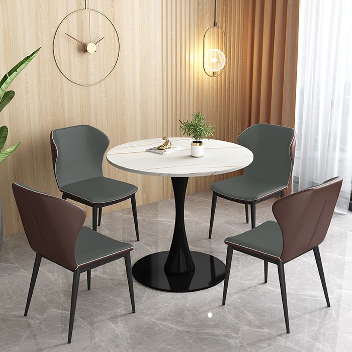 Stone Pedestal Dinning Table Contemporary Style Round Furniture for Indoor Clearhalo ' dining_table' 'Dining Tables & Seating' 'Dining Tables' 'furn' 'furn_dining_table' 'Furniture' 'furniture_dining_table' 'Kitchen & Dining Furniture' 'kitchen&dining_furn' 'kitchen' 'kitchen_dining_table' 1200x1200_9a381374-1915-4fc4-8007-4a89577ff03f