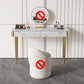 Tabouret de coiffeuse de maquillage de vanité luxueuse avec 2 tiroirs