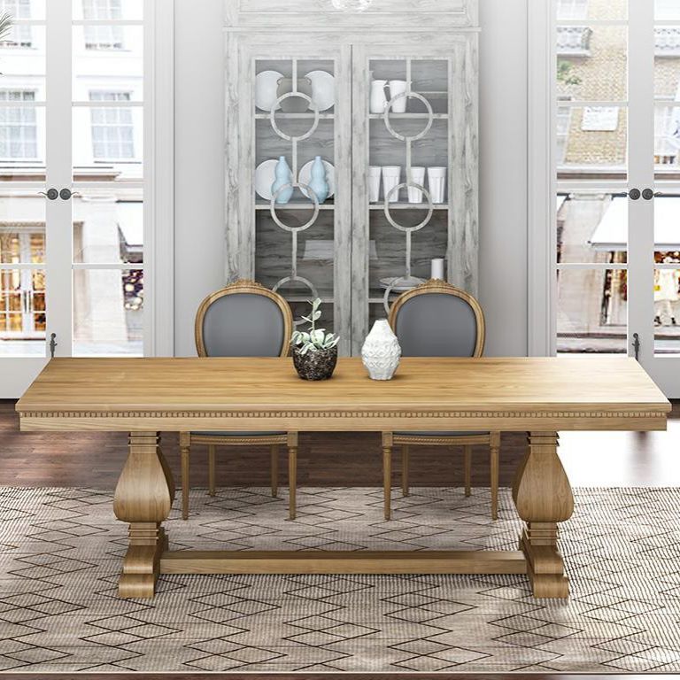 Industrial Solid Wood Dining Table Rectangle Kitchen Table with Trestle Base Clearhalo ' dining_table' 'Dining Tables & Seating' 'Dining Tables' 'furn' 'furn_dining_table' 'Furniture' 'furniture_dining_table' 'Kitchen & Dining Furniture' 'kitchen&dining_furn' 'kitchen' 'kitchen_dining_table' 1200x1200_9a3a16c4-0f02-4a02-886f-450818397950