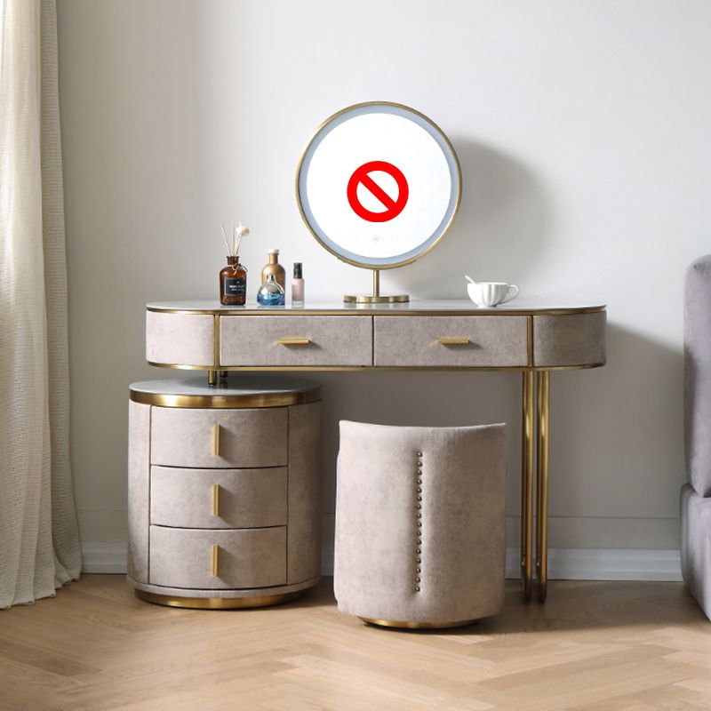Houten en leisteen make -up ijdelheid bureau tafel glam make -up ijdelheid bureau