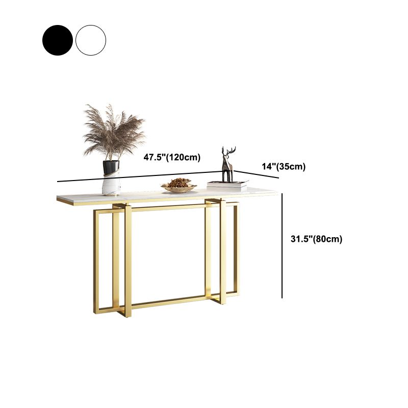 Mesa de consola resistente al marco de mármol glamour/rectángulo de metal para el hall