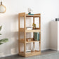 Modern Solid Wood Bookcase Open Back Standard Bookcase for Study