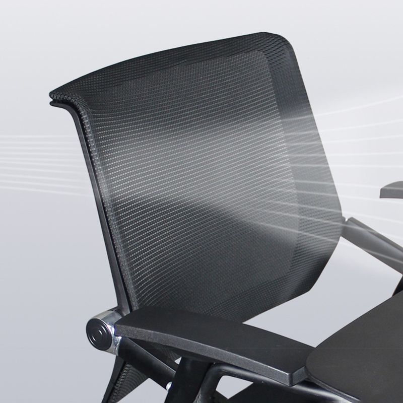 Black Metal Frame Modern Task Chair with Arms Conference Chair with Mid Back Clearhalo 'furn' 'furn_office_chair' 'Furniture' 'furniture_office_chair' 'Office Chairs' 'Office Furniture' 'office_chair' 1200x1200_9a485927-1a17-4f3f-b258-a01b1d87b493
