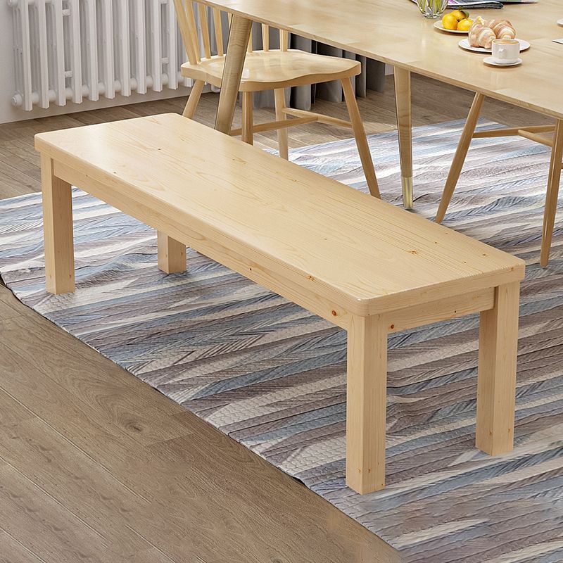 11.8" Wide Contemporary Seating Bench Solid Wood Bench with Squared Legs Clearhalo 'Benches' 'Chairs & Seating' 'furn' 'furn_benches' 'Furniture' 'Living Room Furniture' 1200x1200_9a491603-739b-4d7a-b107-a1219fb70d1e