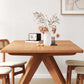 Rectangle Dining Site Table Modern Style Solid Wood Dining Room Furniture