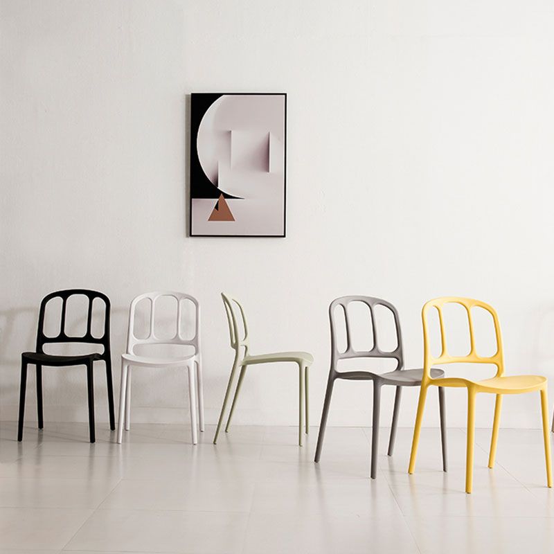 Scandinavian Armless Stacking Dining Chair Open Back Side Chair Clearhalo 'Dining Chairs' 'Dining Tables & Seating' 'dining_chair' 'furn' 'furn_dining_chair' 'Furniture' 'furniture_dining_chair' 'Kitchen & Dining Furniture' 1200x1200_9a4986c4-4cf4-4d76-8060-5c219160e838