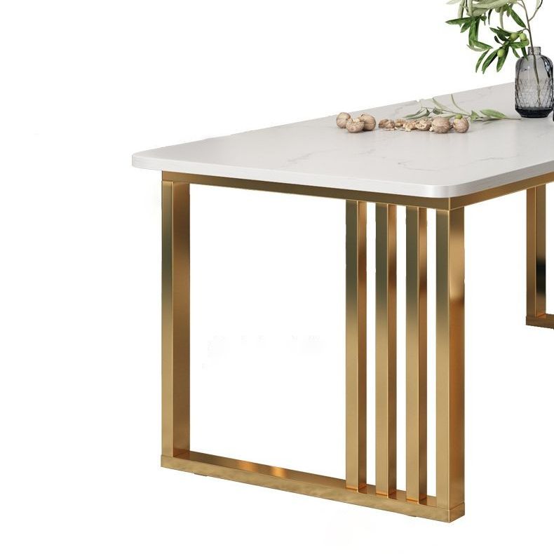 Metal and Slate Table Industrial Style Minimalist Home Rectangular Dining Table Clearhalo 'Dining Tables & Seating' 'Dining Tables' 'dining_table' 'furn' 'furn_dining_table' 'Furniture' 'Kitchen & Dining Furniture' 1200x1200_9a4a7093-5aed-485a-a317-b33dbc6bbd06