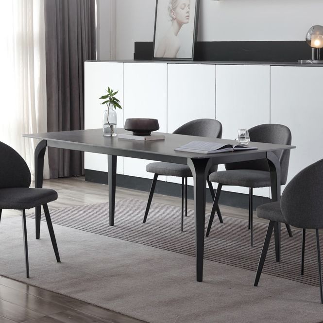 Mesa gris industrial para mesa de comedor de restaurantes con base de comida y 4 patas